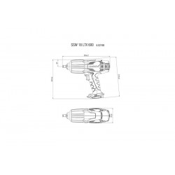 602198840 Metabo SSW18LTX600 Karkasse