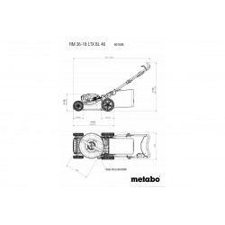 601606850 Metabo Akku-rasenmäher  RM36-18LTXBL46Karkasse